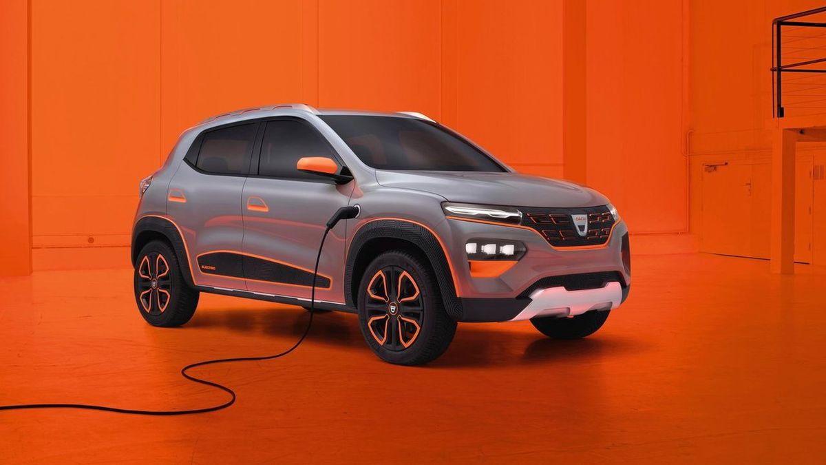 Jedną z istotnych różnic konceptu od prototypu Dacii Spring jest przesunięcie portu ładowania na front auta