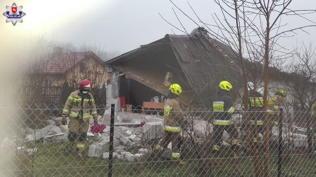 Lubelskie. Wybuch gazu. W zniszczonym domu był 77-latek