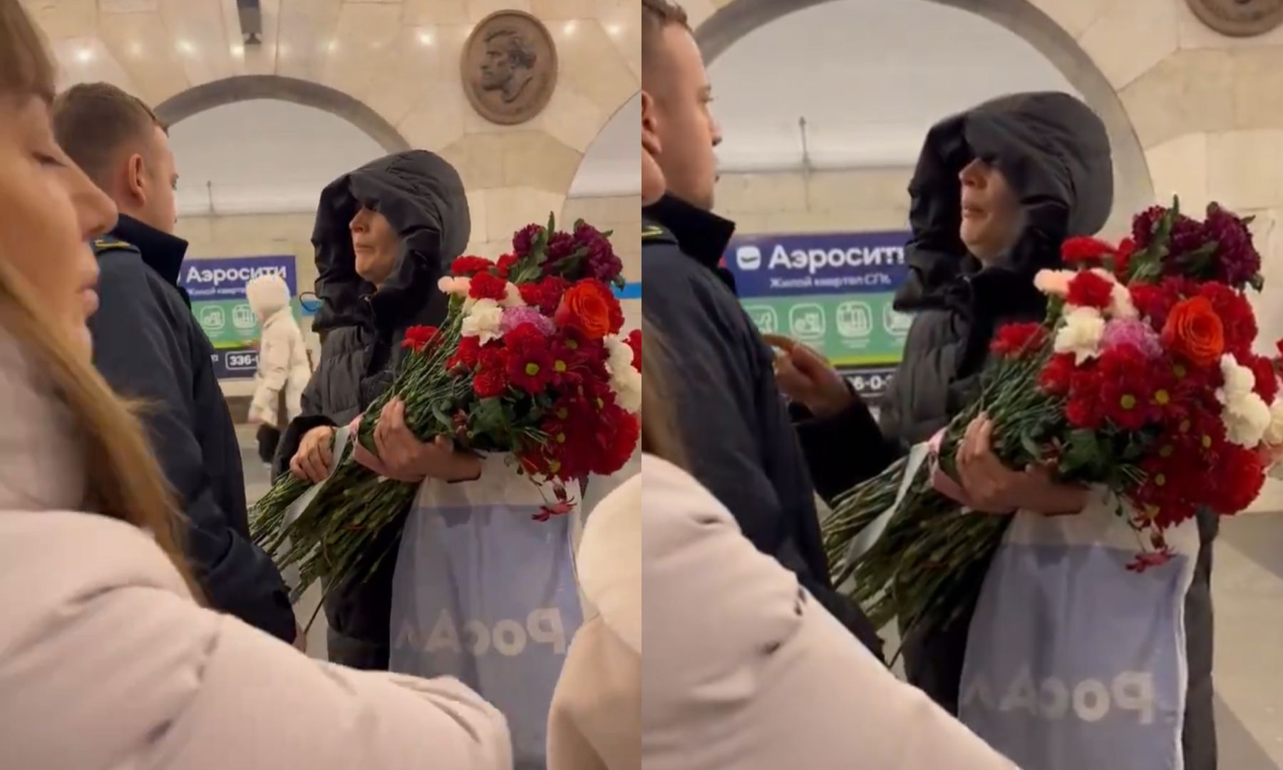 Oburzenie w Rosji. Ukradła kwiaty złożone w hołdzie ofiar zamachu