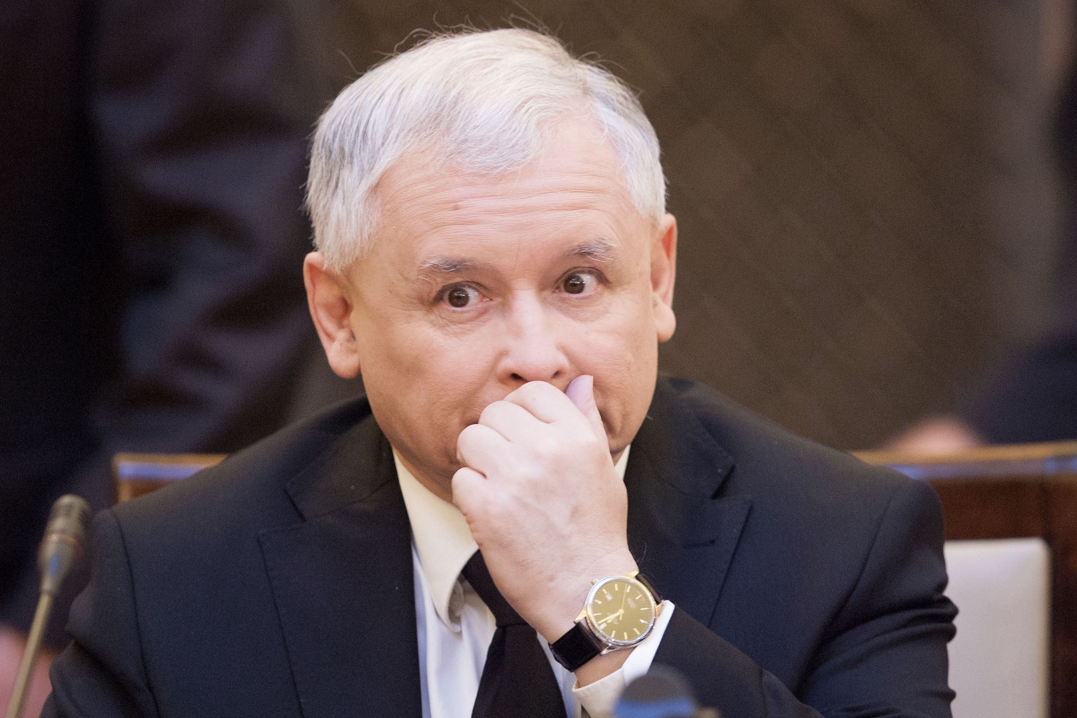 Zdjęcie Jarosława Kaczyńskiego z zegarkiem z 2014 roku