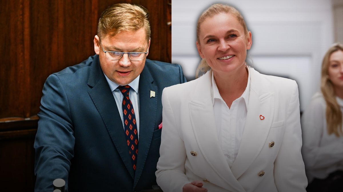 Sławomir Ćwik i Barbara Nowacka 