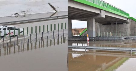 Roztopy zablokowały S6. Potężna ilość wody sparaliżowała ruch
