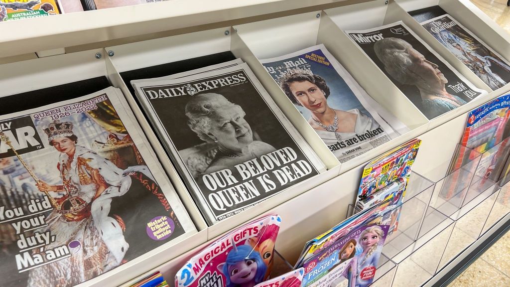 Gazety wydane po śmierci królowej przeszły do historii