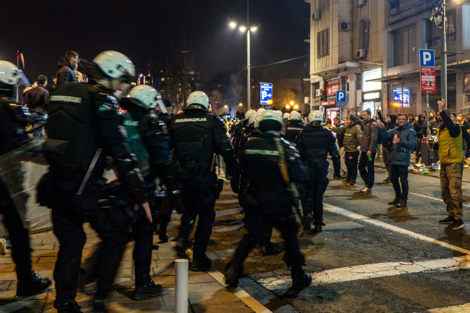 Służby w akcji podczas protestu