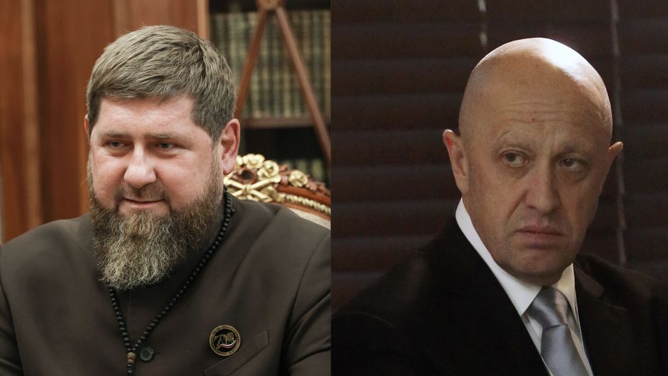 Przywódca czeczeńskich oddziałów Ramzan Kadyrow i dowódca grupy Wagnera Jewgienij Prigożyn