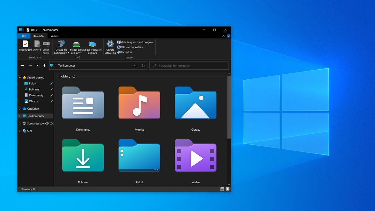 Tryb ciemny w Windows 10