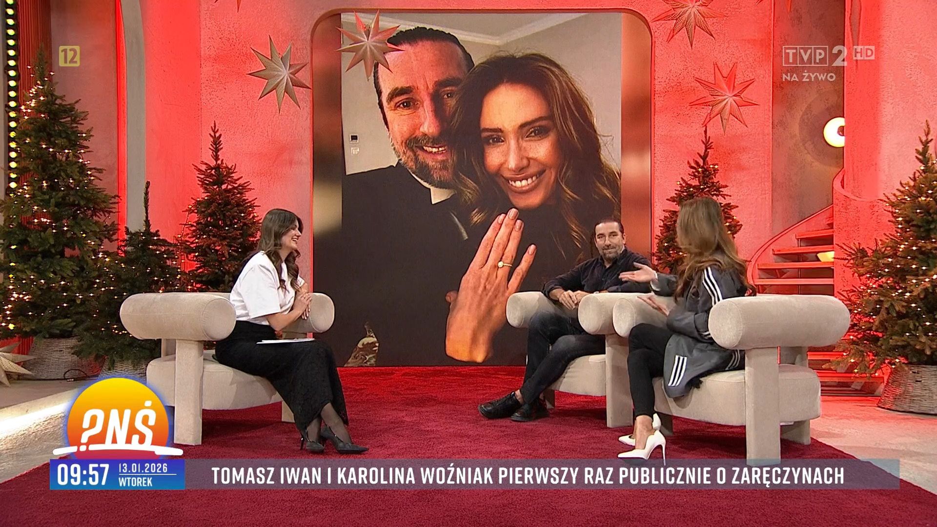 Tomasz Iwan i Karolina Woźniak w "Pytaniu na Śniadanie"