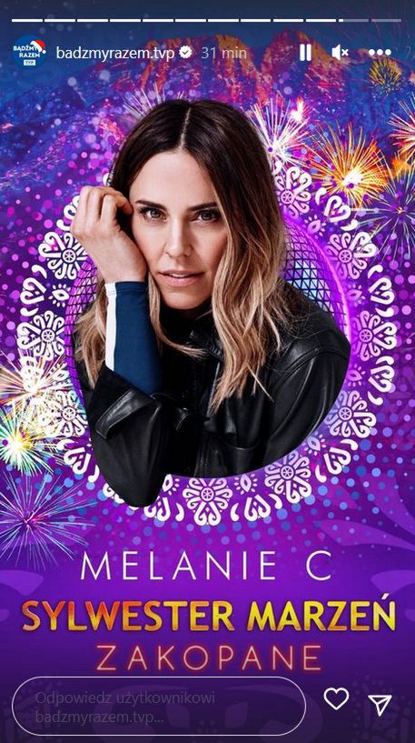 Melanie C wystąpi na Sylwestrze Marzeń w Zakopanem