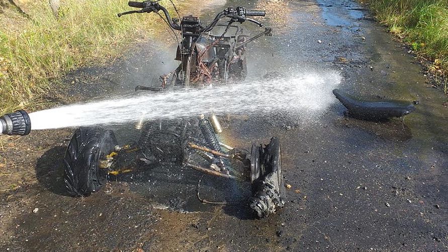 Kierowca quada stracił pojazd i dostał mandat