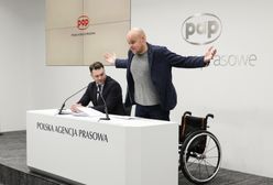 Kuriozalna konferencja Łukasza Mejzy. "Skrajnie obrzydliwa kreatura"