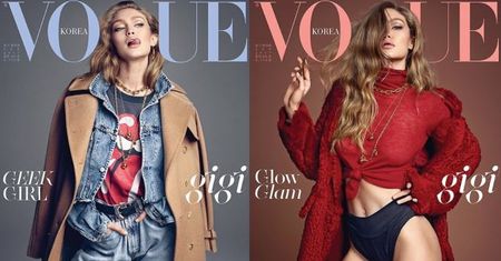Gigi Hadid pokazuje język w "Vogue'u"