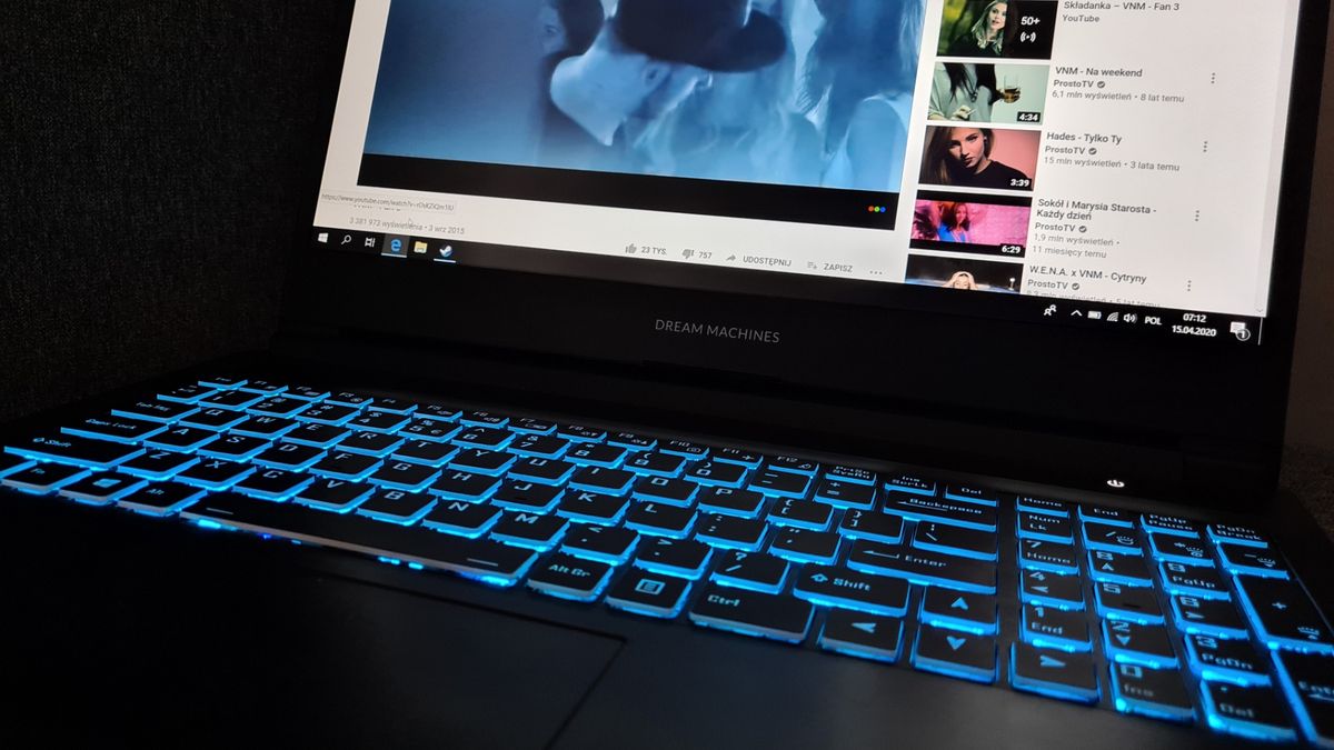 Dream Machines G1650Ti-15PL – test laptopa, czyli Core i7-10750H i GTX 1650 Ti w akcji 1