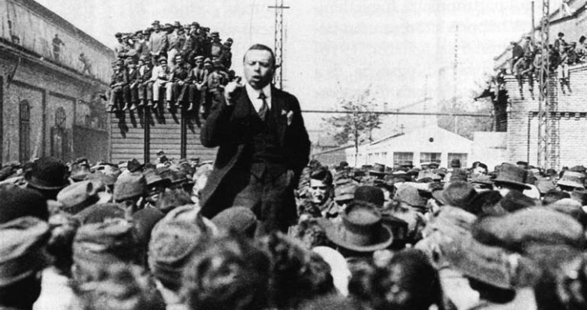 Bela Kun na wiecu w 1919 roku