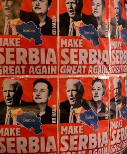 Musk i Trump na ulicach Belgradu. "Make Serbia great again"