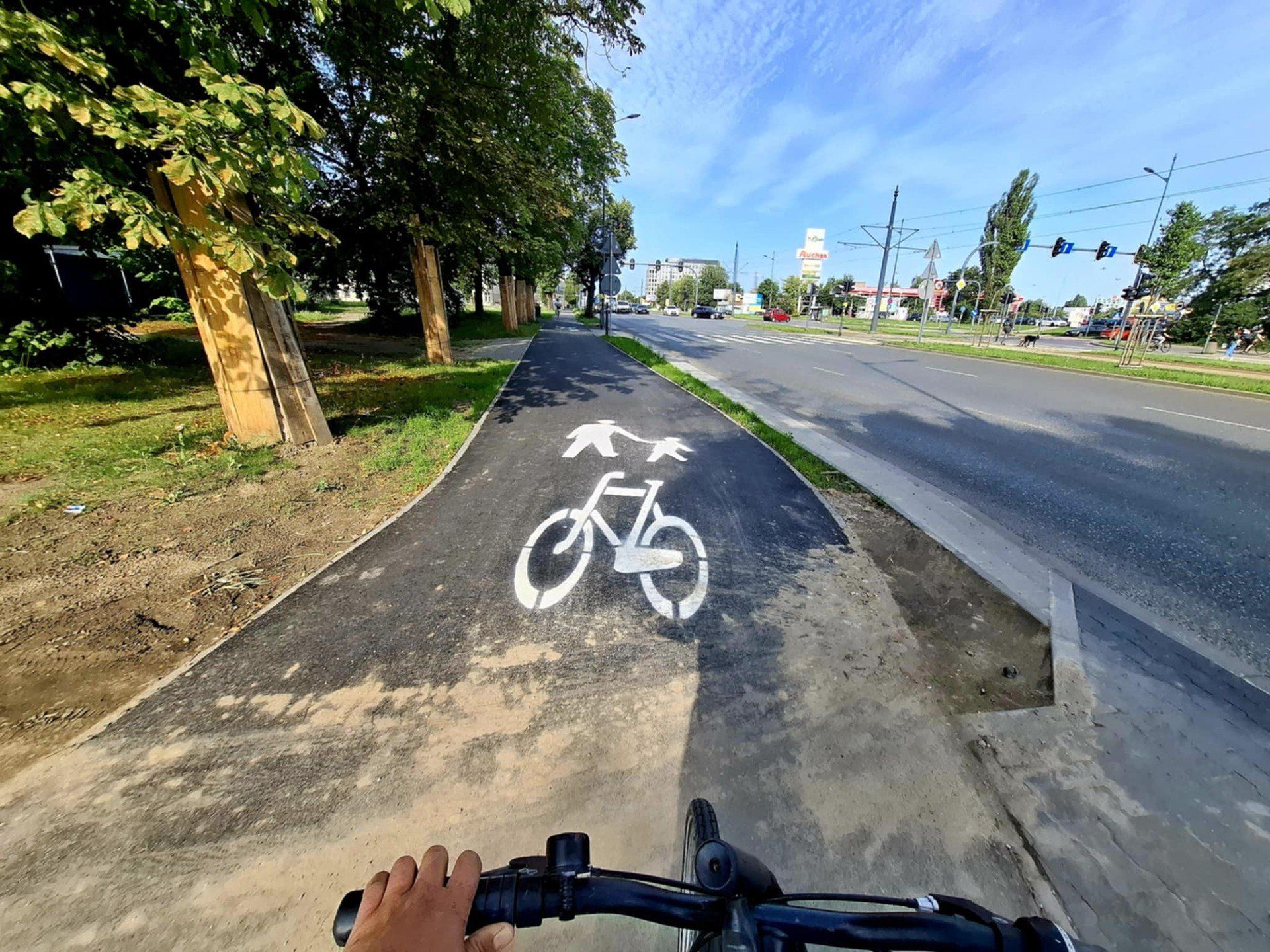 Droga rowerowa na Piłsudskiego