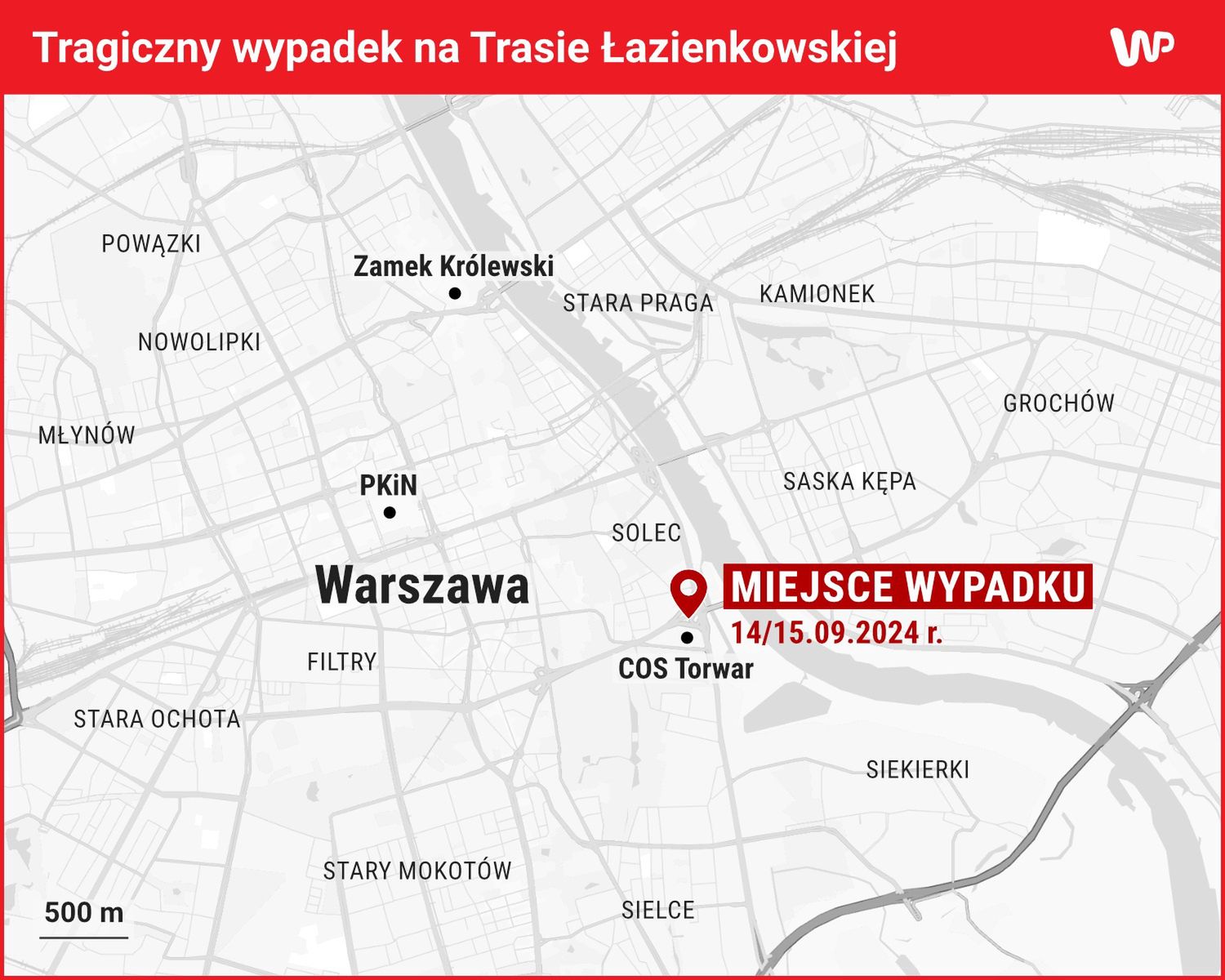 Tragiczny wypadek na Trasie Łazienkowskiej.