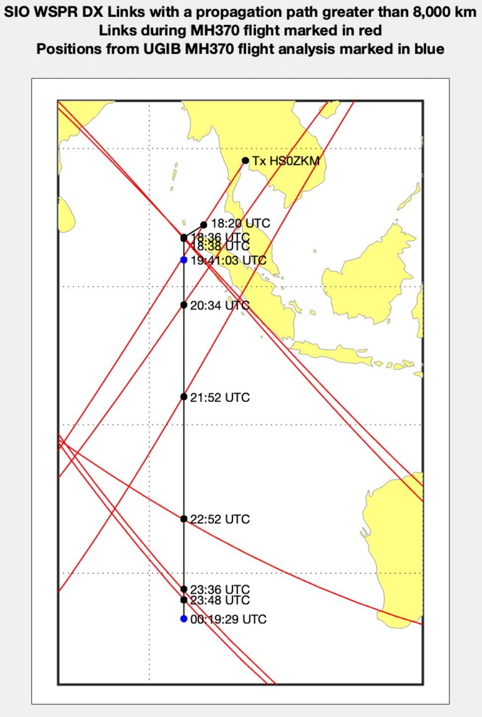 Prawdopodobna trasa lotu MH370