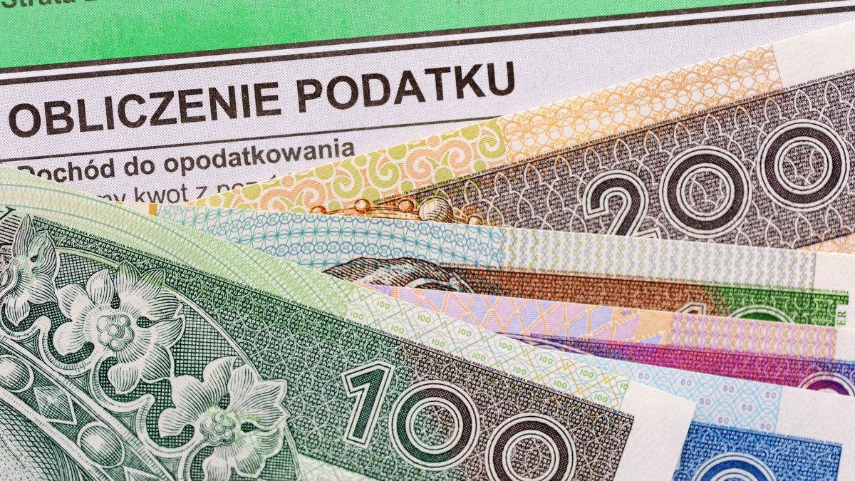 Pieniądze, fragment deklaracji podatkowej