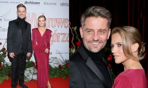 Odstrzelona Agnieszka Kaczorowska bryluje z Marcinem Rogacewiczem na polskiej premierze "Wichrowych wzgórz" (ZDJĘCIA)