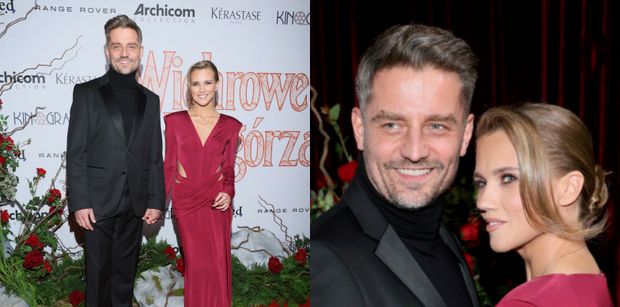 Odstrzelona Agnieszka Kaczorowska bryluje z Marcinem Rogacewiczem na polskiej premierze "Wichrowych wzgórz" (ZDJĘCIA)