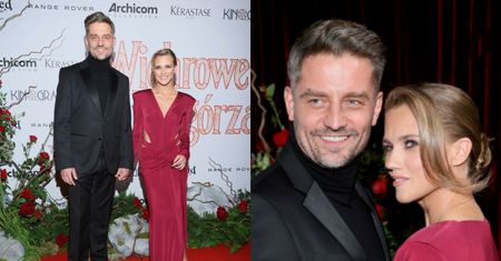 Odstrzelona Agnieszka Kaczorowska bryluje z Marcinem Rogacewiczem na polskiej premierze "Wichrowych wzgórz" (ZDJĘCIA)