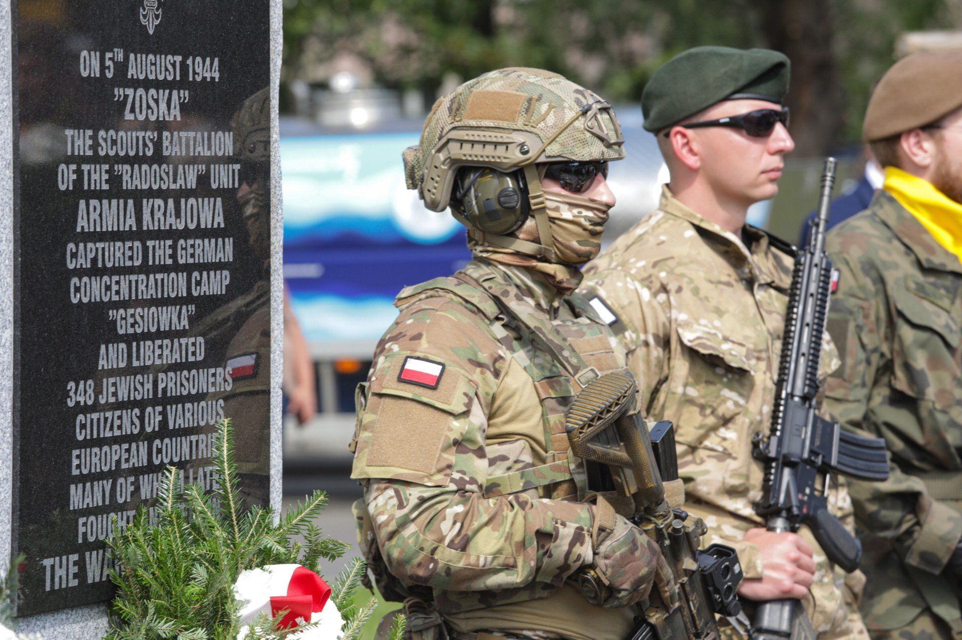Uroczystości upamiętniające 81. rocznicę odbicia więźniów niemieckiego obozu Gęsiówka w Warszawie, 6.08.2025.