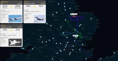 Alarm na Wyspach. Airbus A321 przechwycony przez myśliwce