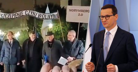 Skandal z transparentem. Morawiecki zabiera głos