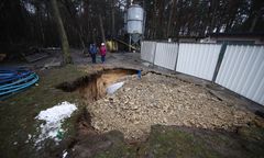 Trzebinia znów się zapadła. Dziura na 25 metrów kwadratowych
