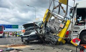 Tragedia na A1. Policja opublikowała zdjęcia z miejsca wypadku