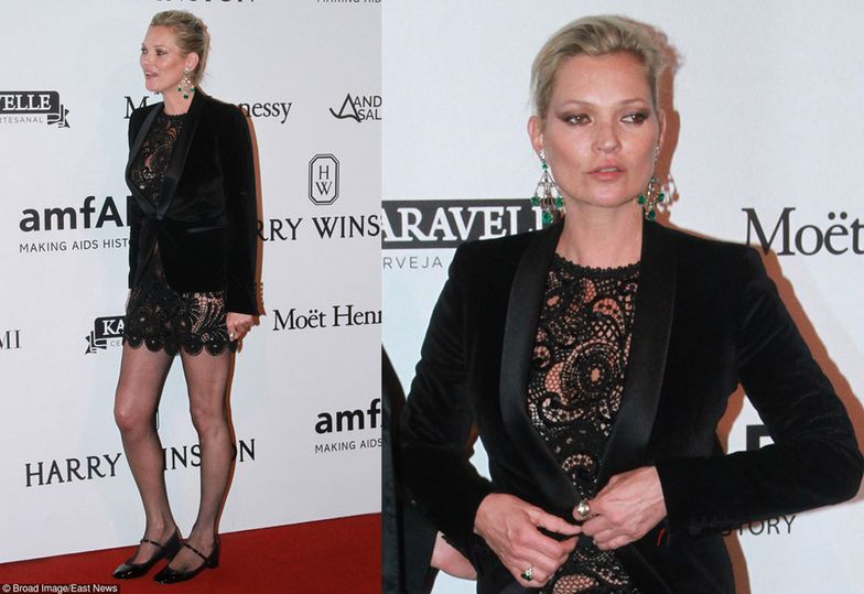 Kate Moss na gali amfAR w Sao Paulo