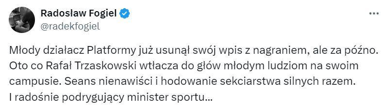 Wpis Radosława Fogla