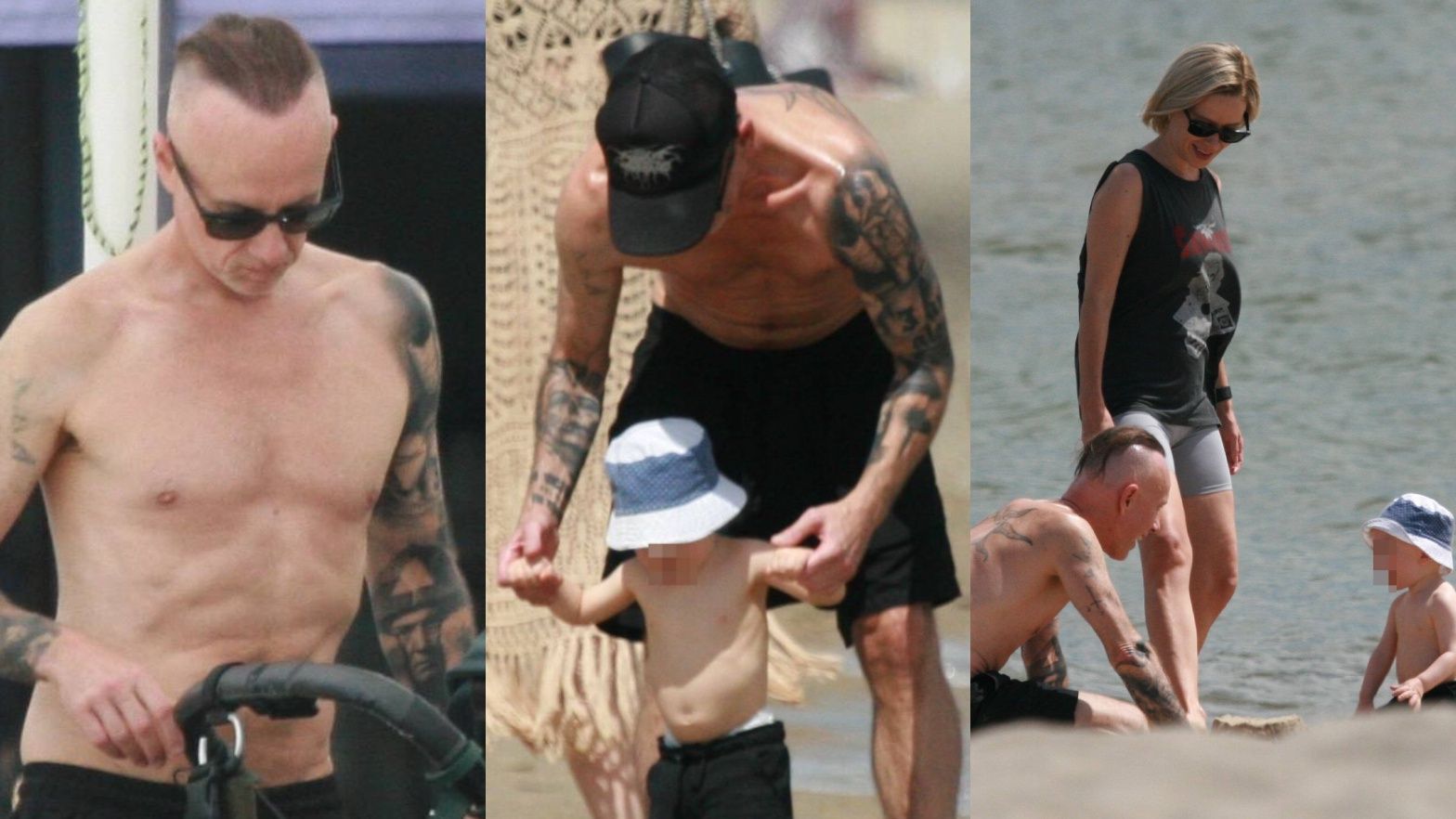 Nergal pokazał się z partnerką i synem na sopockiej plaży
