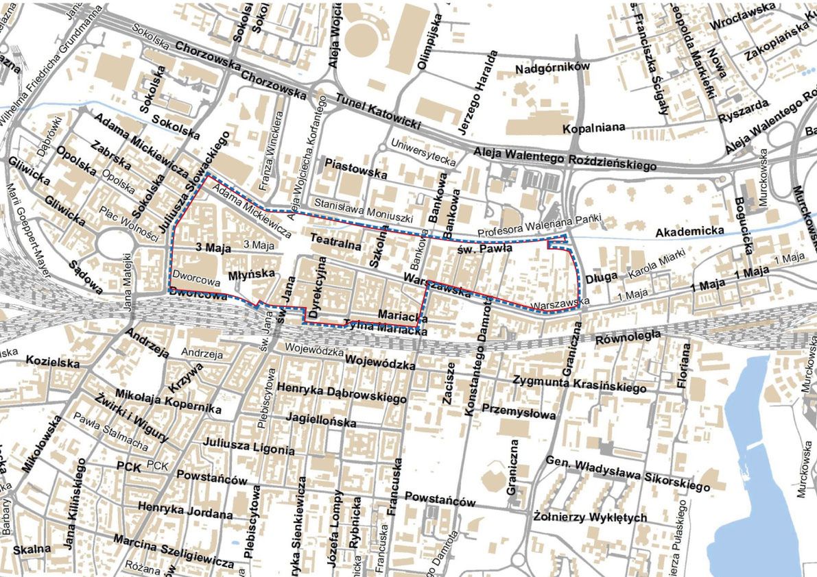 Wstępny plan katowickiej strefy