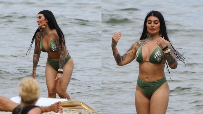 Anna Renusz z "Królowych życia" na plaży w Sopocie