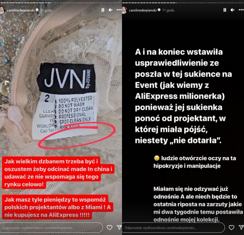 Caroline Derpienski uderza w Anetę Glam