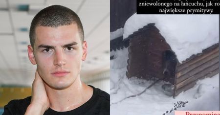 Mikołaj Śmieszek odpowiada na krytykę za uwiązanie PSA PRZY BUDZIE na mrozie: "Jest na zewnątrz, bo to JEGO WYBÓR"