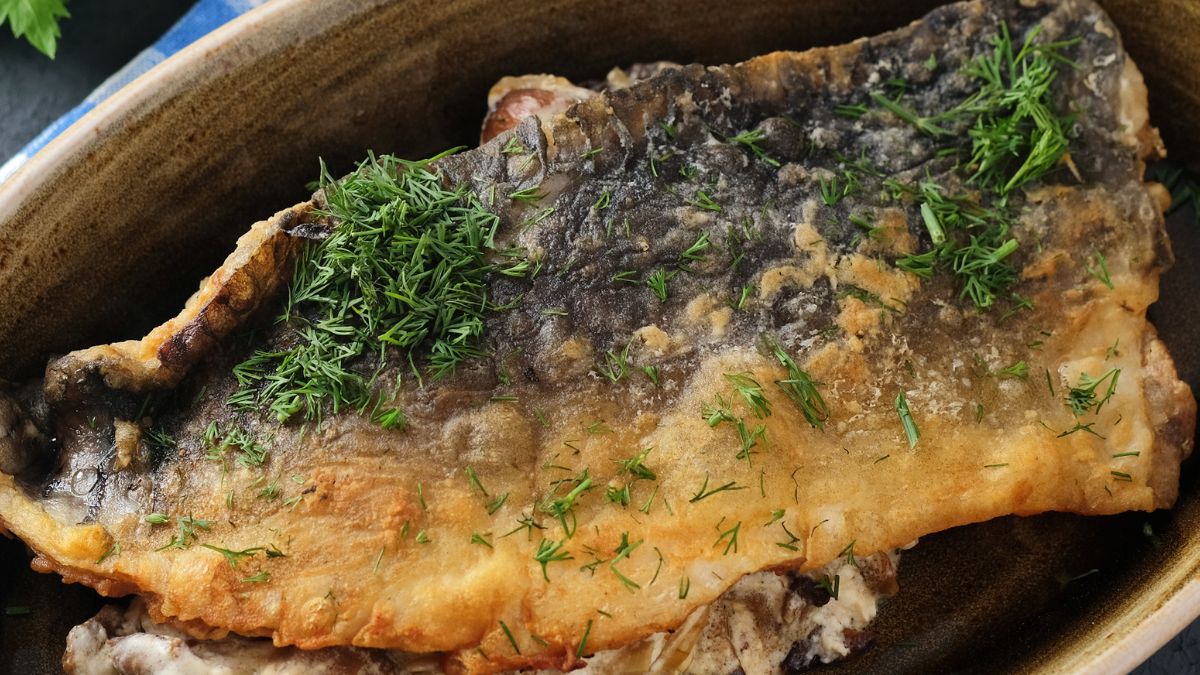 Karp faszerowany wątróbką