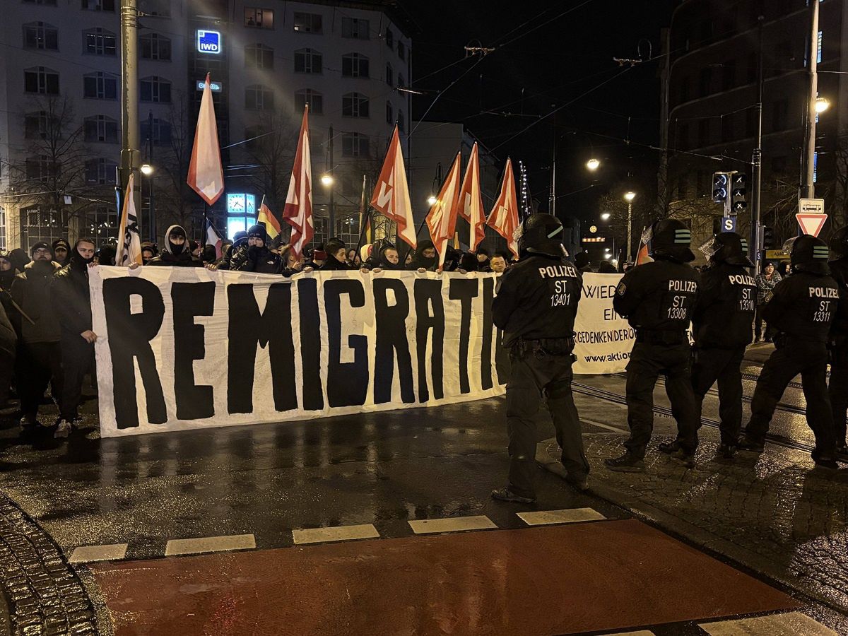 Protests in Magdeburg.
