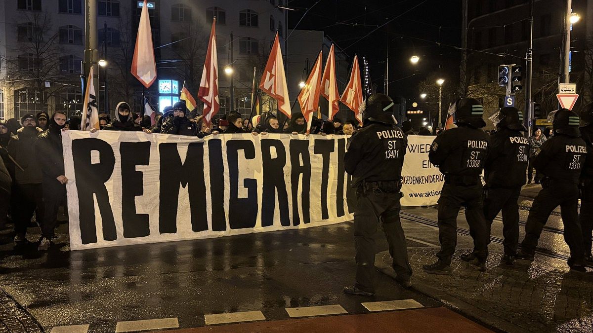 Protesty w Magdeburgu.