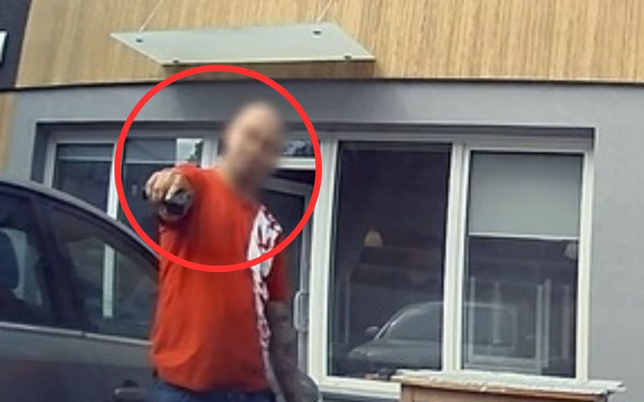 Nagranie z Brzezin. Policja mówi, kim jest mężczyzna z atrapą pistoletu