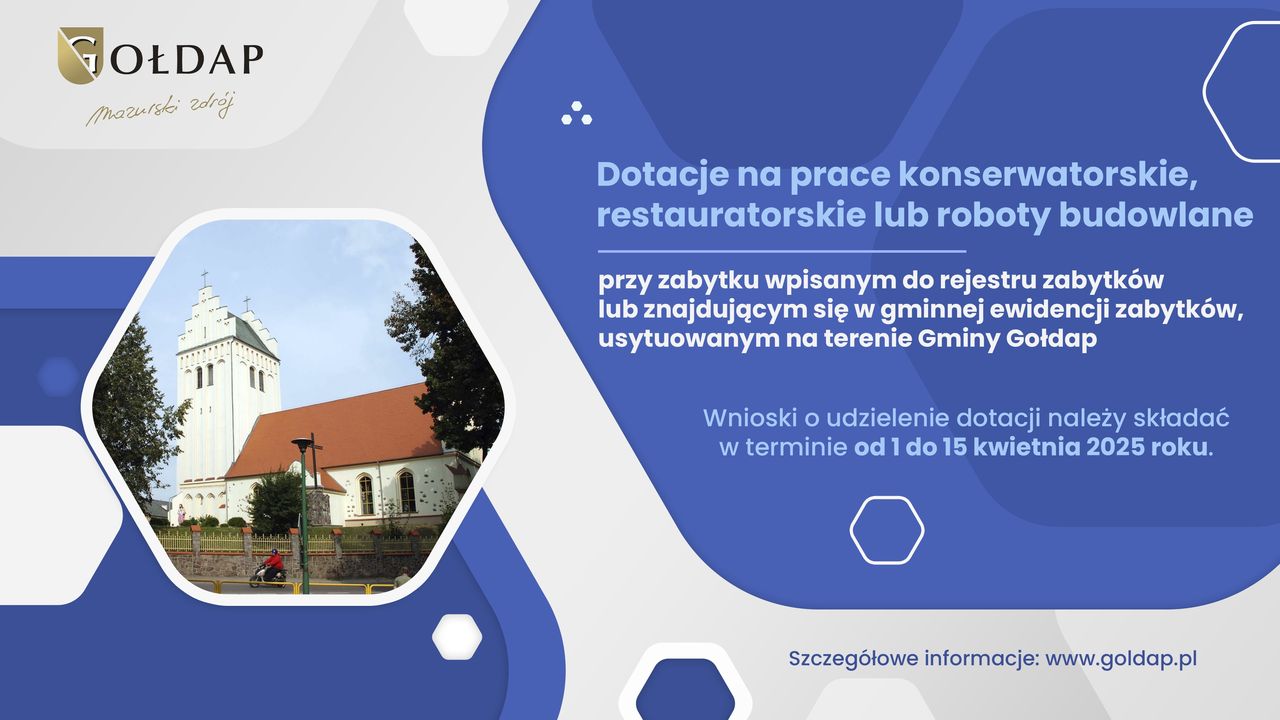Nabór wniosków o udzielenie dotacji na prace konserwatorskie
