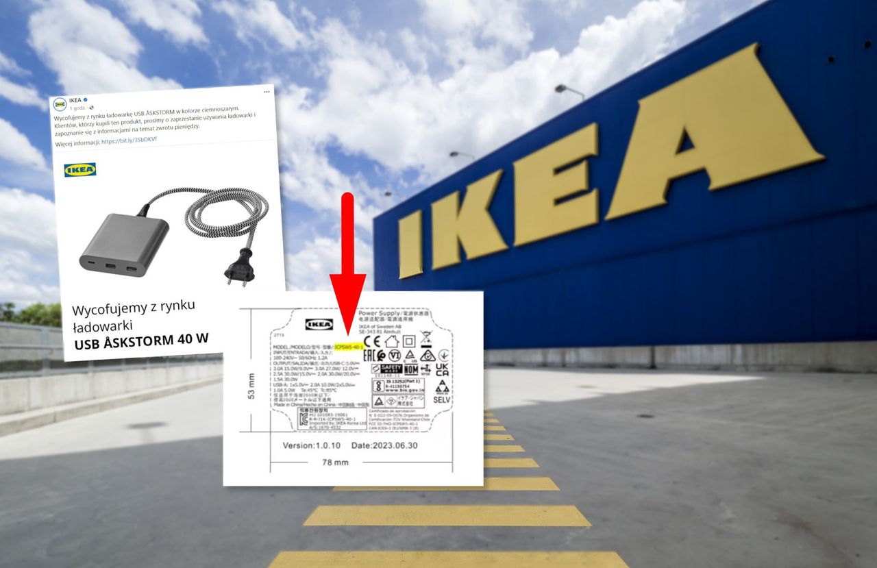 IKEA wycofuje ładowarkę USB. Kabel może porazić prądem