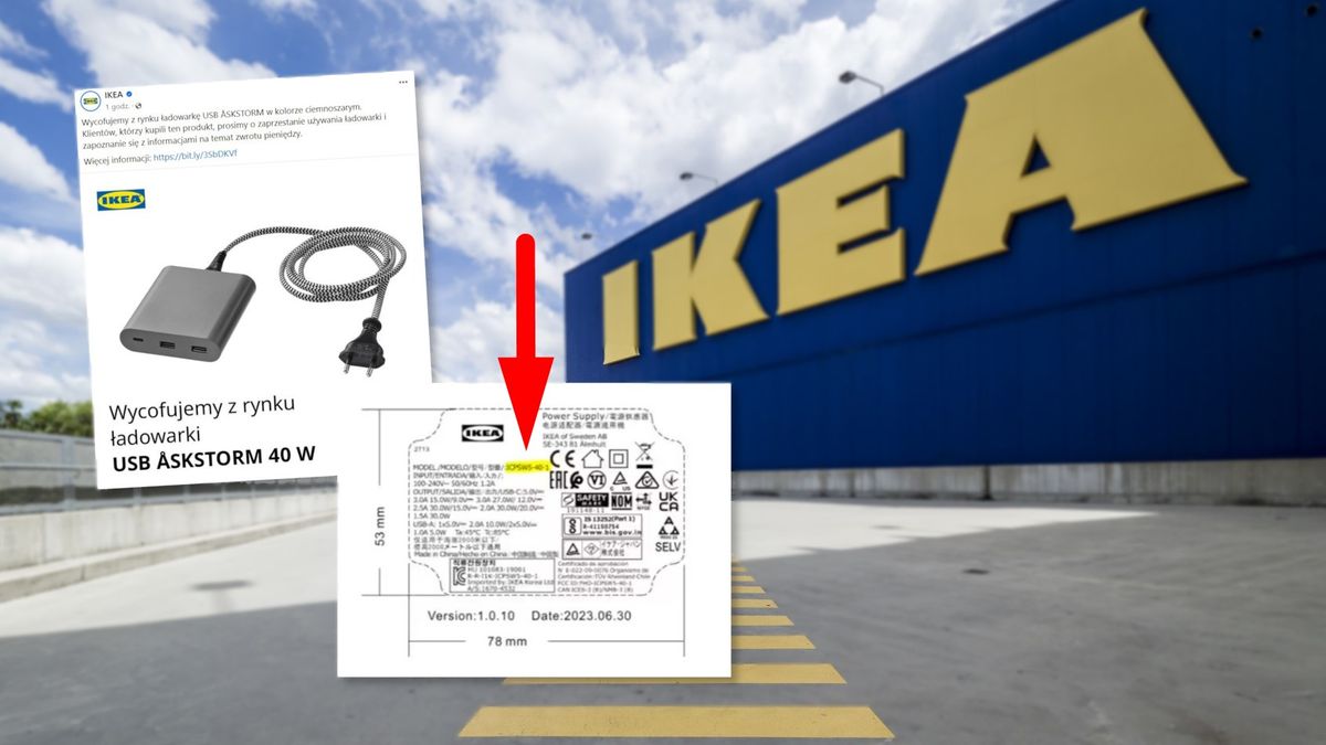 IKEA wycofuje z rynku niebezpieczną ładowarkę