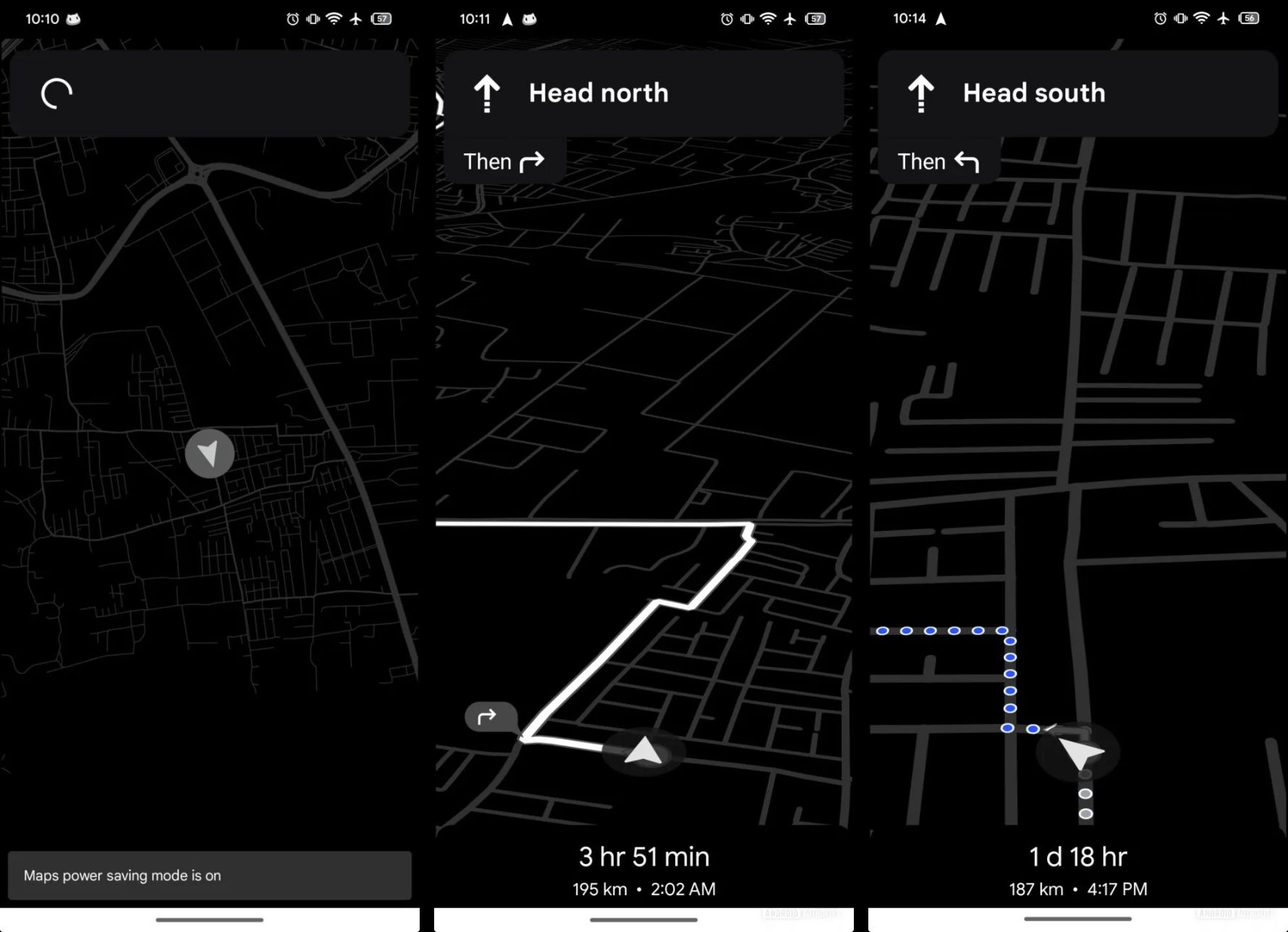 Tryb niskiego zużycia energii w Mapach Google