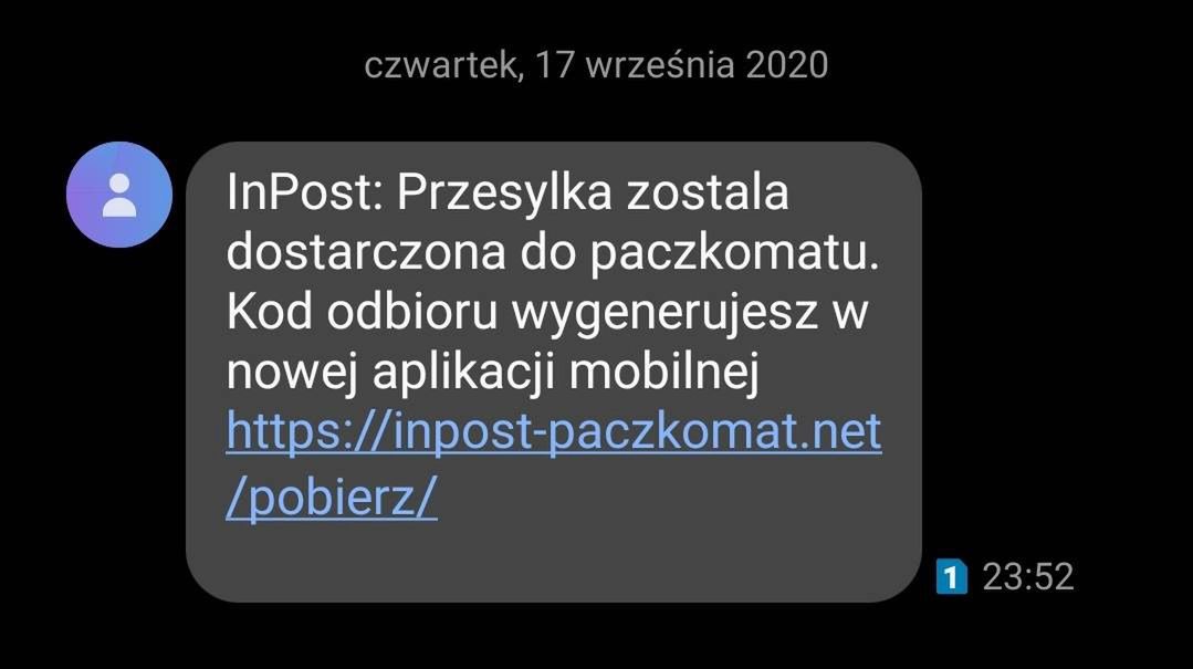 InPost; oszustwo; SMS; wiadomość