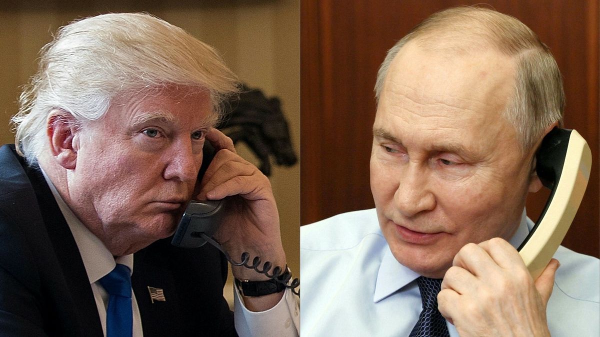 Archiwum zagraniczne East News 2025-05
(COMBO) This combination of pictures created on May 19, 2025 shows President Donald Trump (L) on the phone on January 28, 2017 in Washington, and Russia's President Vladimir Putin (R) on the phone Moscow on December 27, 2023. US President Donald Trump will hold a phone call with Russia's Vladimir Putin on May 19, 2025 as part of his long-running effort to end the war set off by Moscow's 2022 invasion of Ukraine. (Photo by Drew ANGERER and Gavriil GRIGOROV / various sources / AFP)
DREW ANGERER