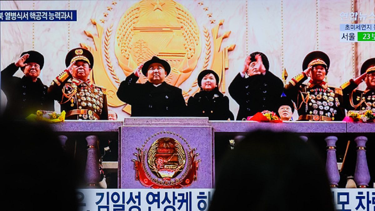 Kim Dzong Un z córką.