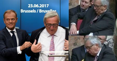 Szef Komisji Europejskiej jest uzależniony od alkoholu? Utknął w marynarce i... pomógł mu Donald Tusk!