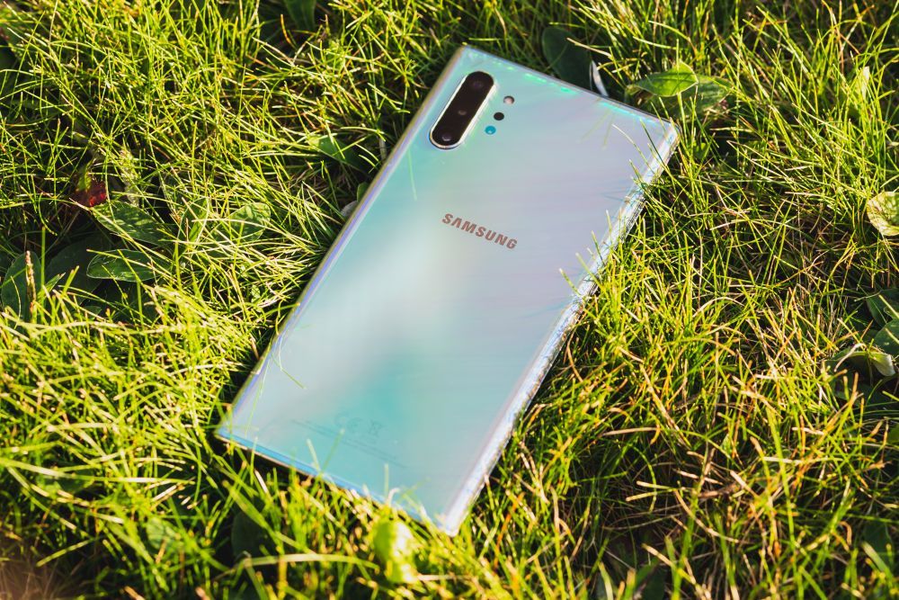 Samsung Galaxy Note 10+ Aura Glow na zielono